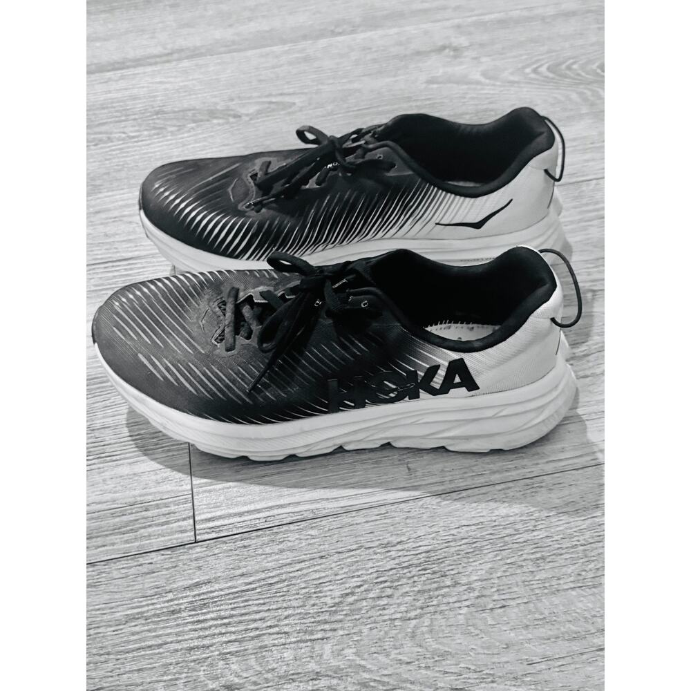 Hoka One One Women's Rincon 3 Black & White Running Shoes - Size 10